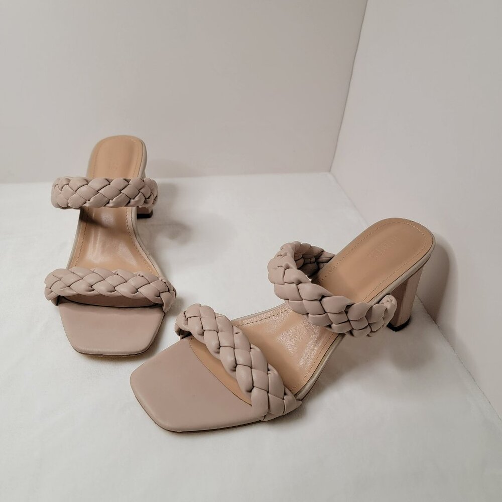Dunes+ CUSHIONAIRE Technology Women's Iris braided Heel Sandal +Memory Foam Wide